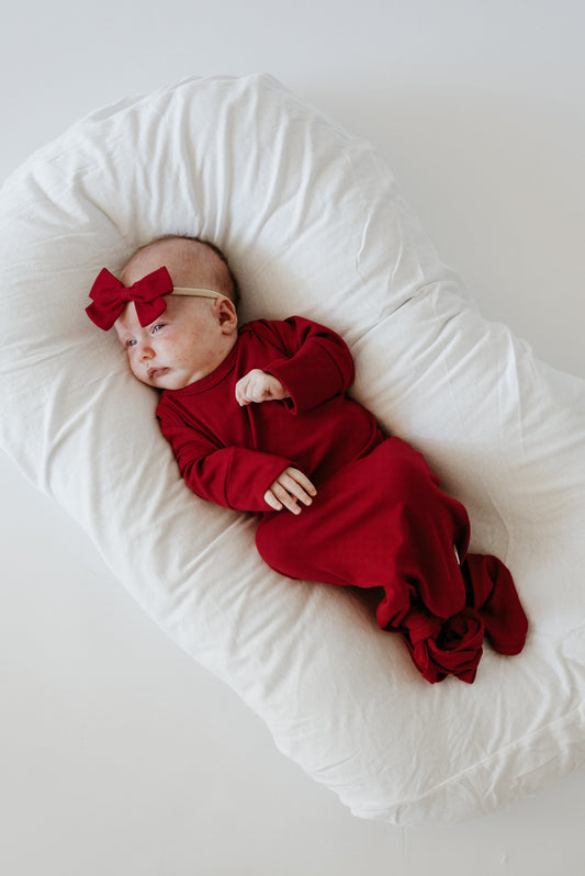 Infant Knotted Gown for Newborn Comfort LURE by Lina