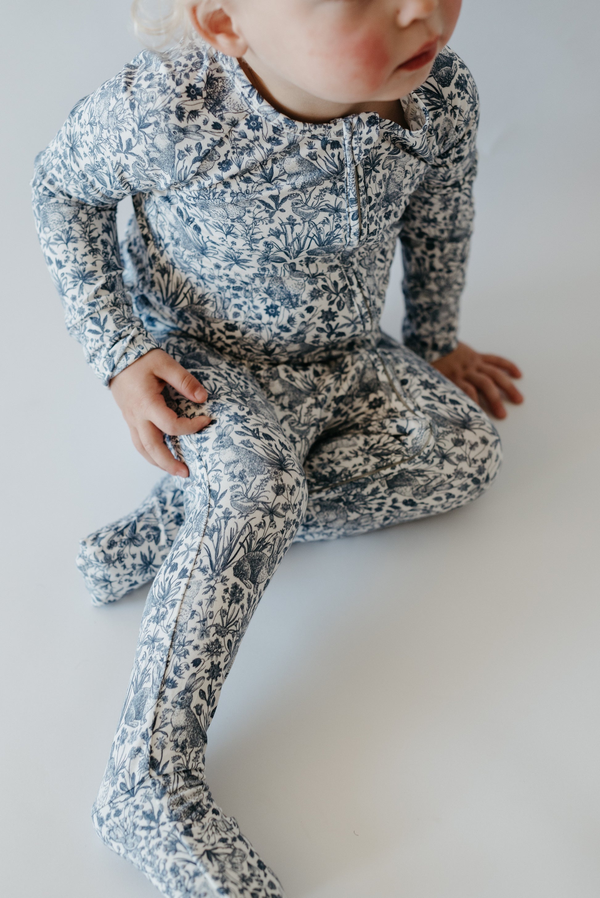 Happy Easter Baby Pajamas – Diaper Peek-a-Boo Zippie LURE by Lina