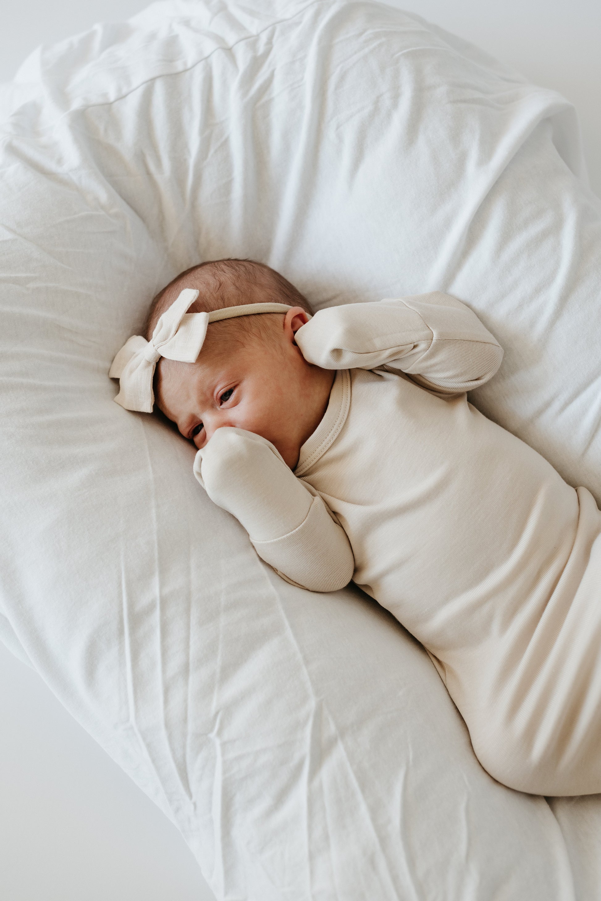 Infant Knotted Gown for Newborn Comfort LURE by Lina