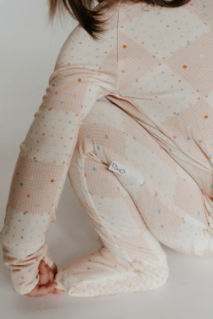 Peek-a-Boo Baby Sleeper Evergreen Checks