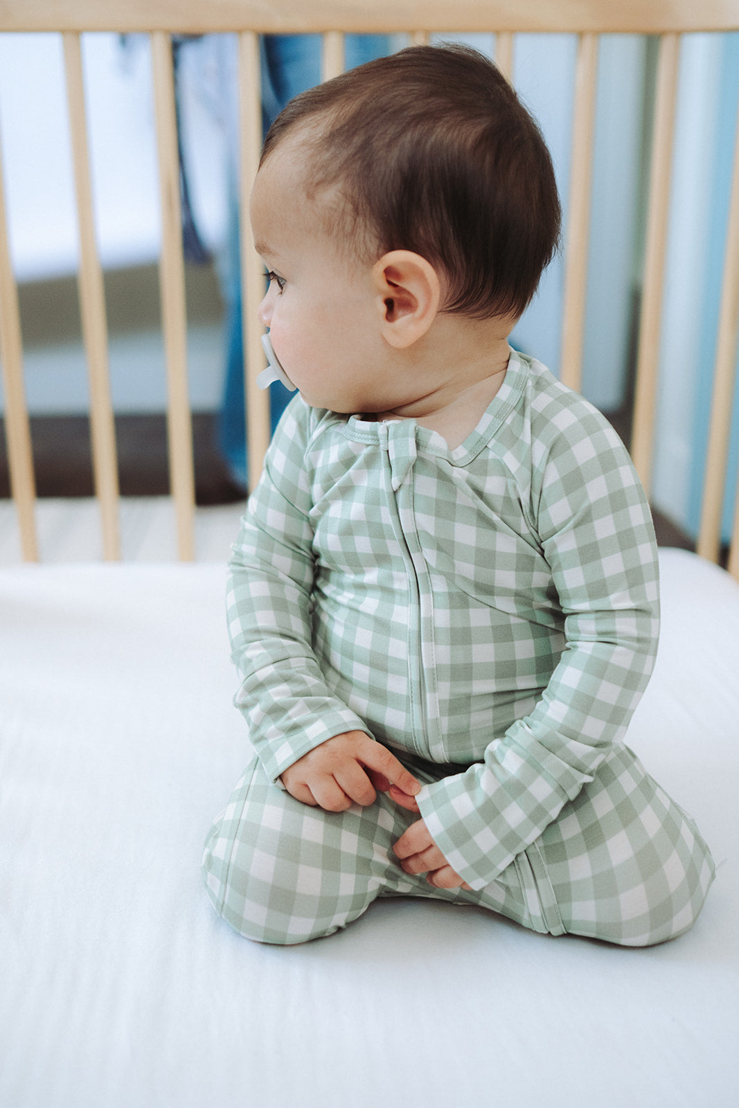 sage gingham