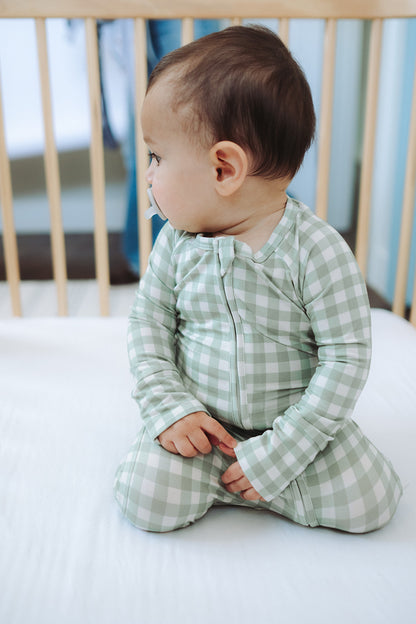 sage gingham
