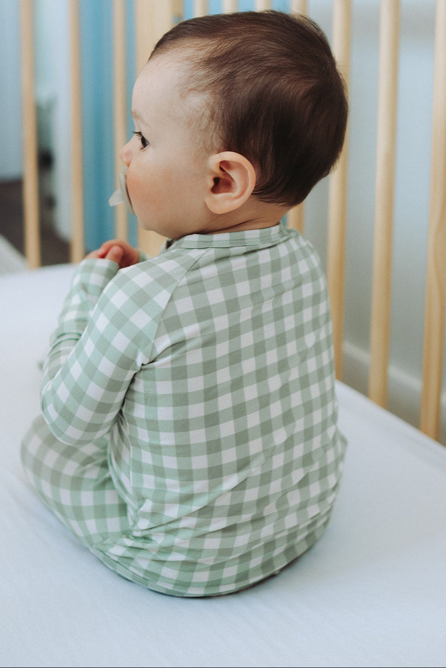 sage gingham