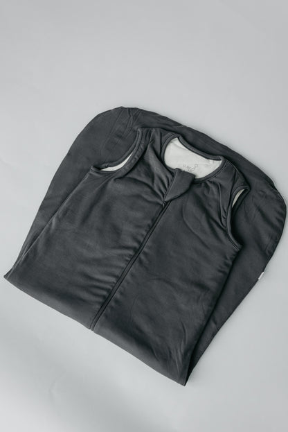 LURE by Lina Sleep Bag in Charcoal — bamboo viscose sleep sack with 1.0 TOG warmth and sustainable comfort for baby’s safe sleep