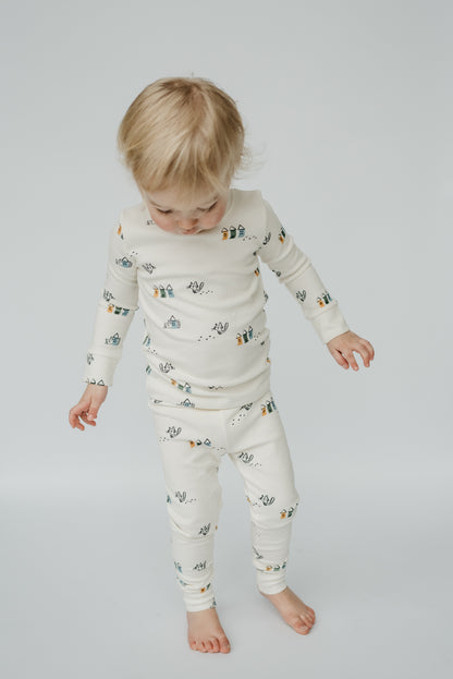 LURE by Lina toddler pajamas set — soft cotton two-piece in Play Time print with long sleeves and cozy fit for everyday comfort
